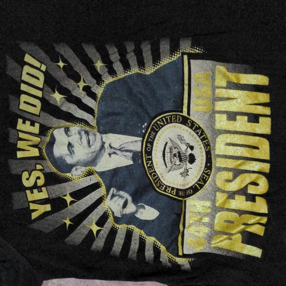 💟3 for $10💟Y2K Obama Glitter Shirt - Picture 2 of 6